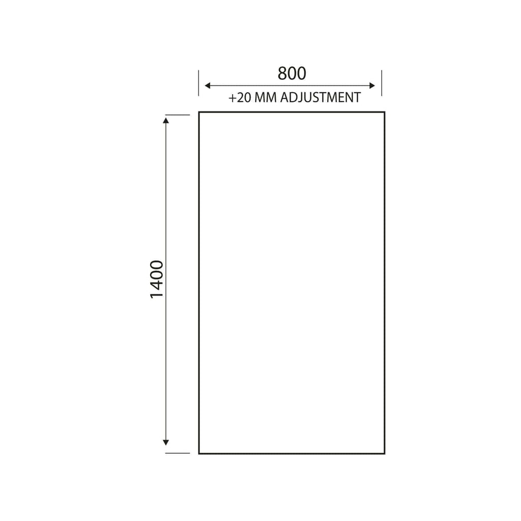 High-resolution bathroom plan with detailed measurements of 1400mm by 800mm, showing adjustable layout features for custom bathroom design and installation.