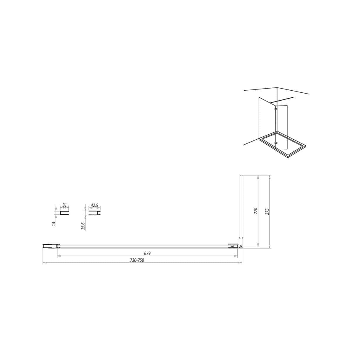 High-quality shower base and waterproof glass panel installation from Bubly Bathrooms, offering modern bathroom refurbishment solutions for a sleek and functional shower area.