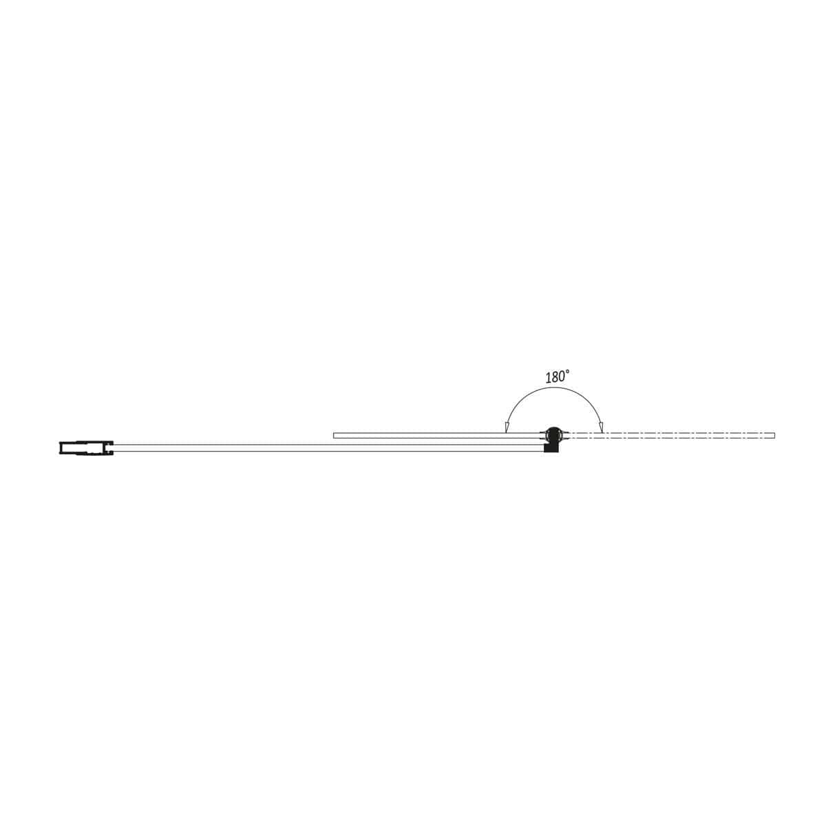 Extendable shower arm with 180° rotation, ideal for customised bathroom shower setups. Durable, sleek design perfect for modern bathrooms, ensuring flexible positioning for an enhanced shower experience.