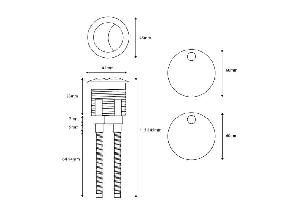 High-quality bathroom fixture installation diagram with detailed measurements for Bubly Bathrooms, including fittings and mounting specifications, ideal for bathroom renovation projects.