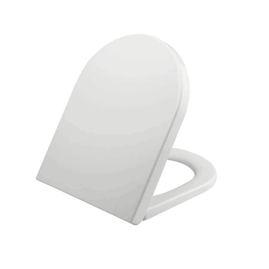 White toilet seat for bathroom, comfortable, durable, hygienic, modern design, easy to clean, bathroom accessories, bubly bathrooms UK.