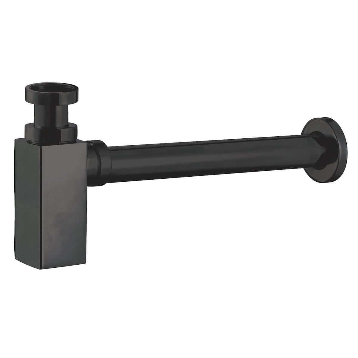 Chrome toilet paper holder with black finish, wall-mounted bathroom accessory for modern bathroom decor. Durable and stylish for convenience and sleek design.