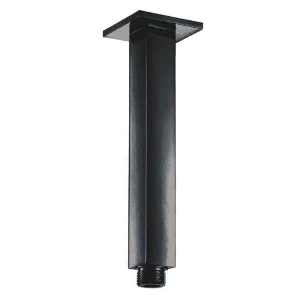 Black shower riser rail for modern bathroom interiors, durable and stylish bathroom fittings, perfect for enhancing your shower experience at Bubly Bathrooms.