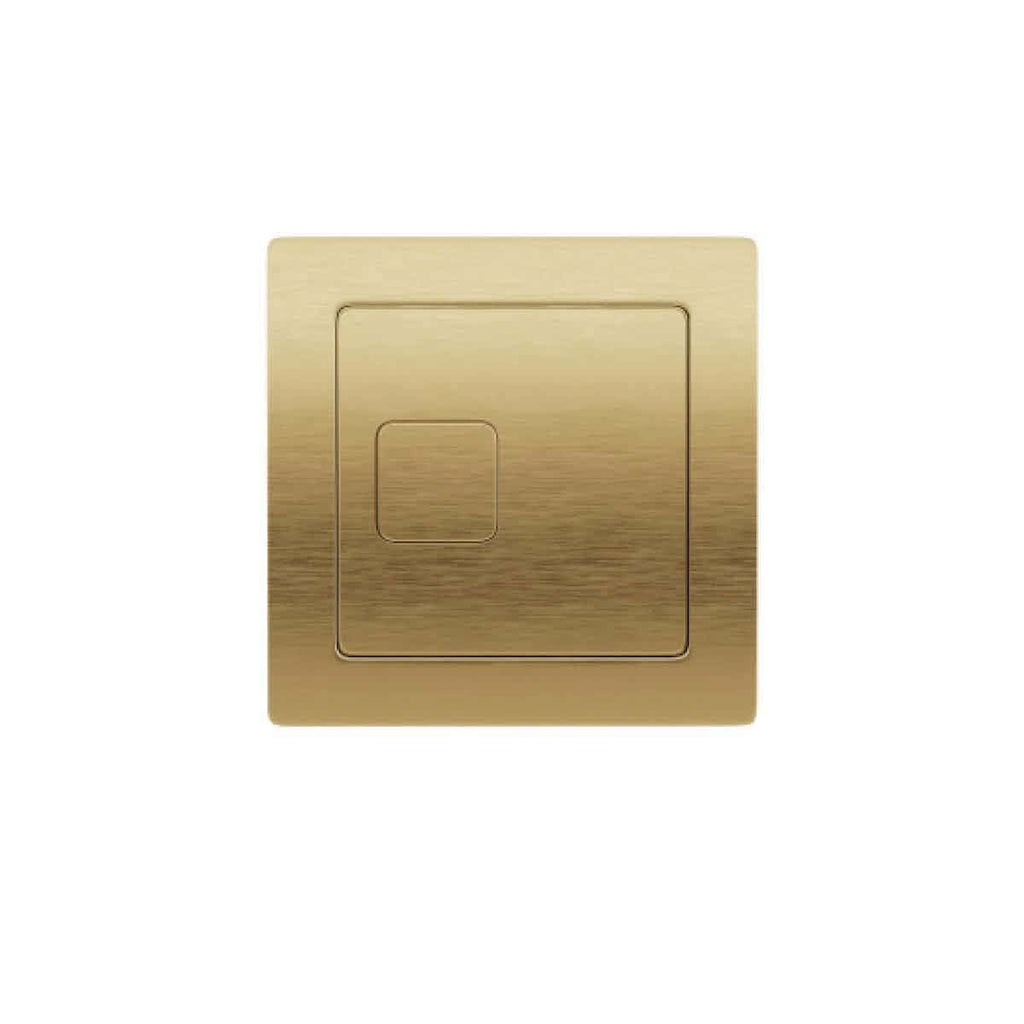 Sleek gold flush plate for modern bathrooms, designed for concealed toilet cisterns, adding a touch of luxury and style. Made from durable, high-quality materials for long-lasting performance.