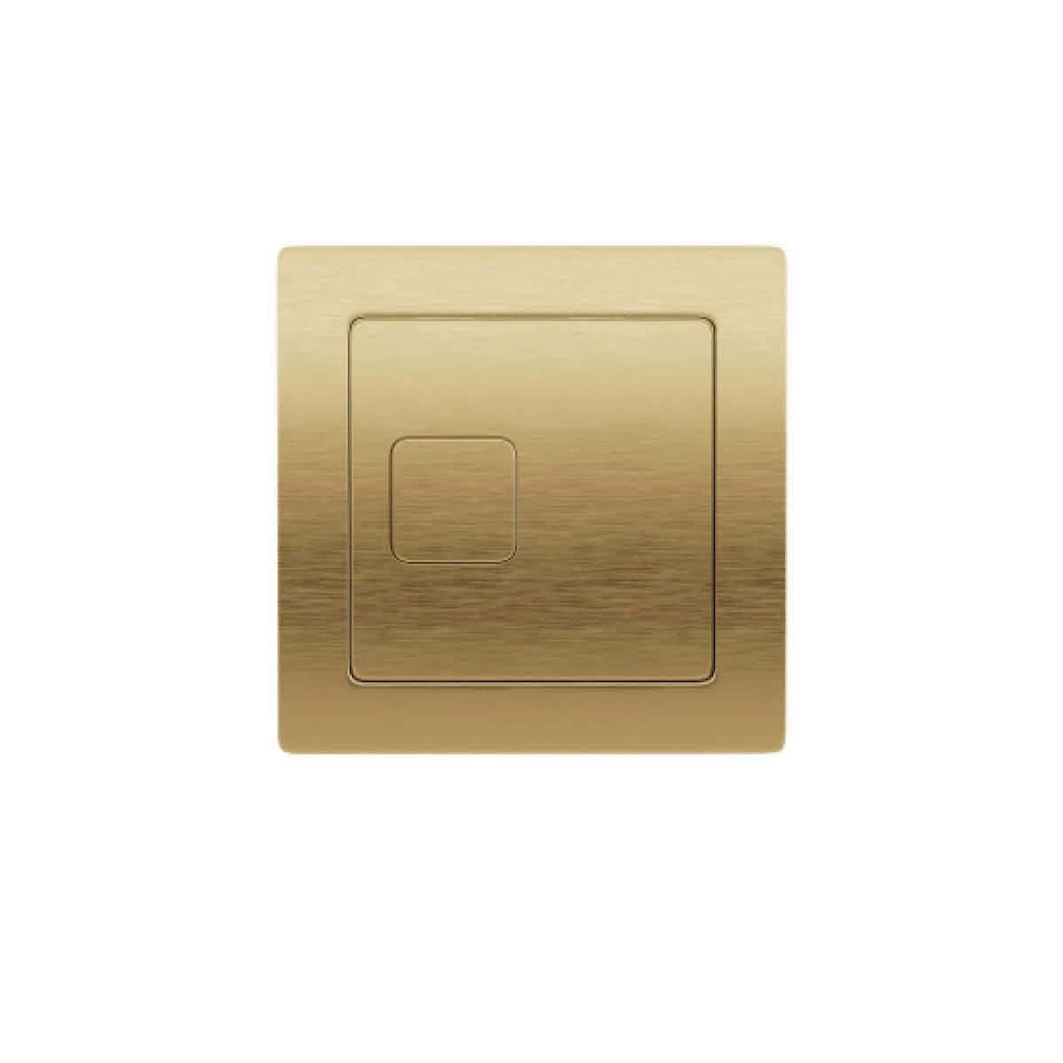 Sleek gold flush plate for modern bathrooms, designed for concealed toilet cisterns, adding a touch of luxury and style. Made from durable, high-quality materials for long-lasting performance.
