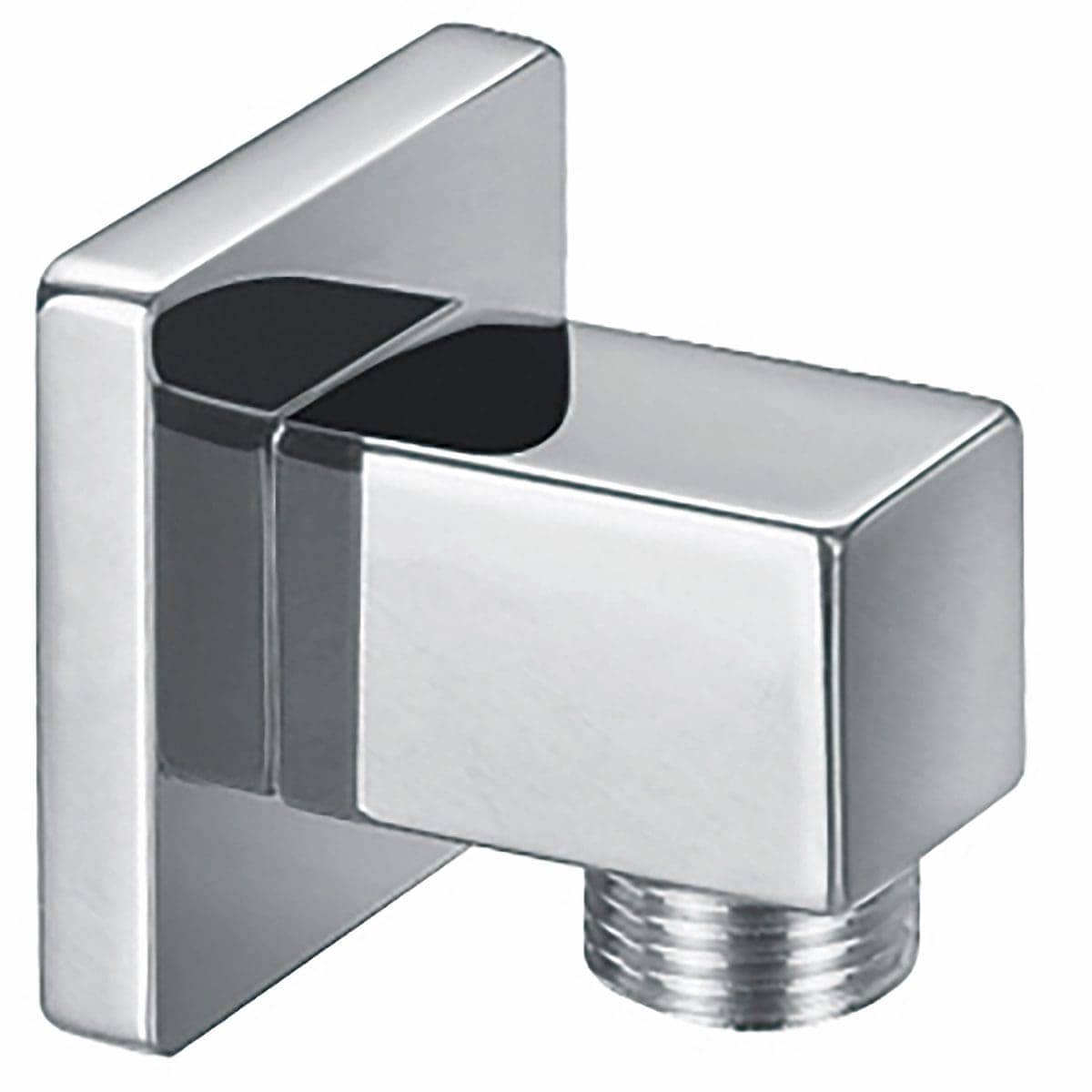 Sleek chrome bathroom spout with modern design, suitable for shower and bath mixer fittings. Perfect for contemporary bathroom upgrades and plumbing installations.