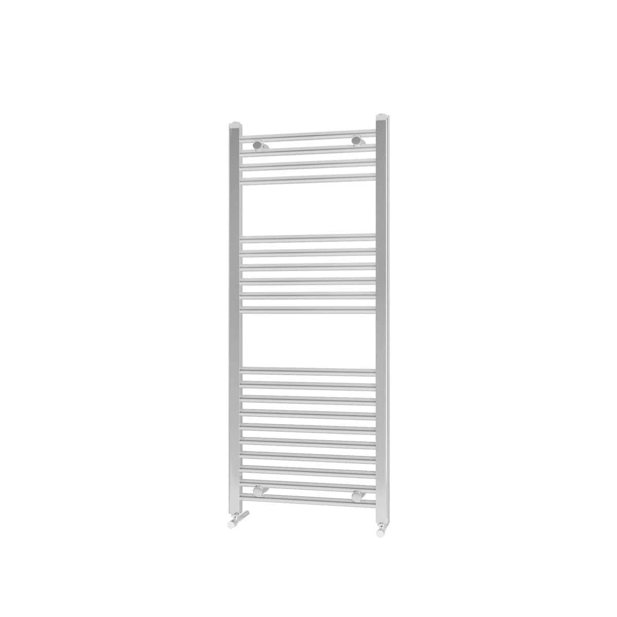 Modern white bathroom heated towel rail by Bubly Bathrooms, ideal for space-saving heating and towel drying. Crafted from durable materials for stylish and functional bathroom heating solutions.
