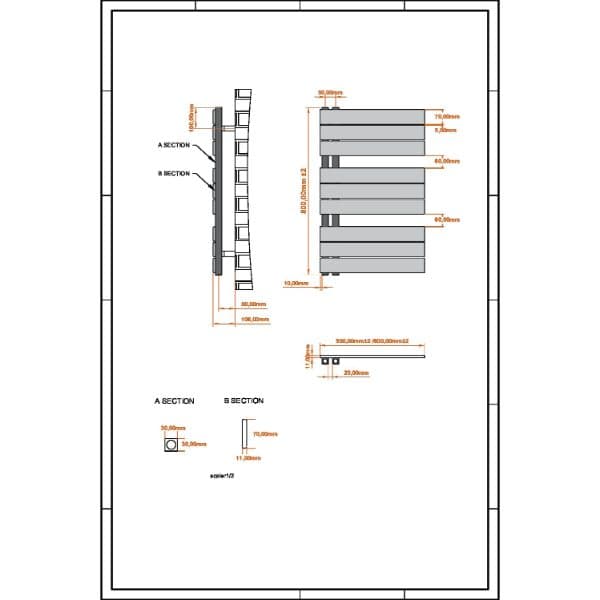 High-quality bathroom storage unit design with detailed measurements, perfect for custom bathroom renovations or installations, showcasing modern and functional cabinetry solutions.