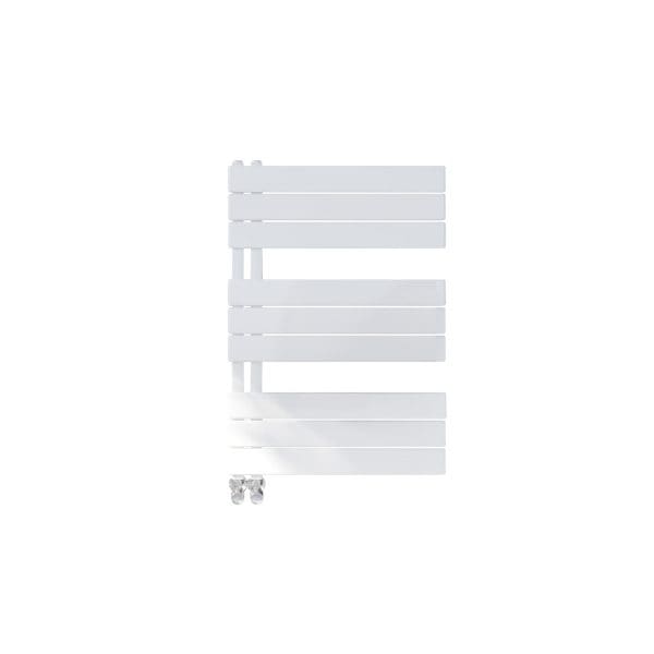 Radiator for bathroom heating, white panel design, modern and sleek style, ideal for contemporary Bubly bathrooms, energy-efficient and space-saving.