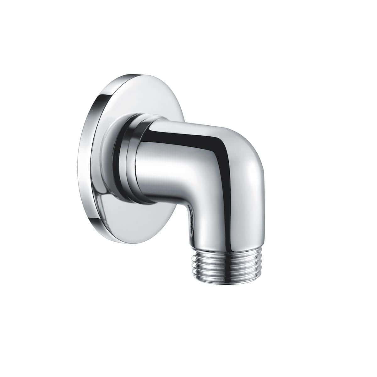 Sleek chrome bathroom bib tap with threaded outlet for easy attachment of hoses, ideal for modern bathroom or kitchen use, durable finish, and easy to install.