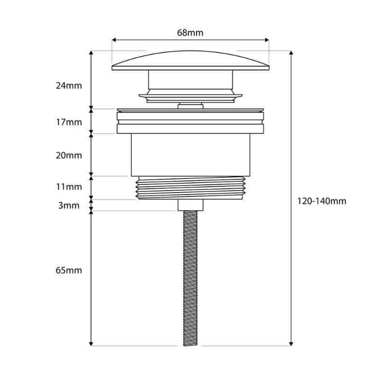 Range of adjustable bathroom drain flange for Bubly Bathrooms installations.
