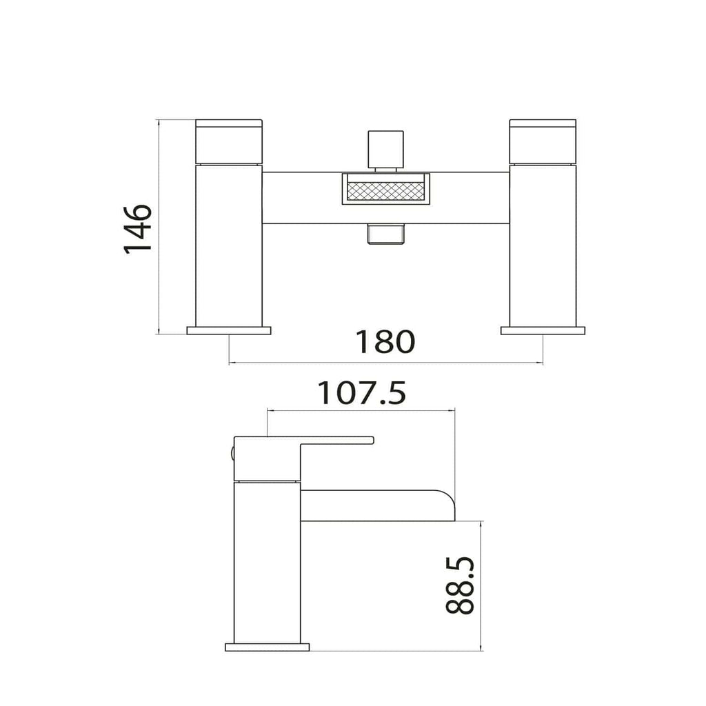 Modern bathroom tap with precise measurements, sleek design, and contemporary style. Perfect for upgrading your bathroom fixtures with a functional and stylish tap.