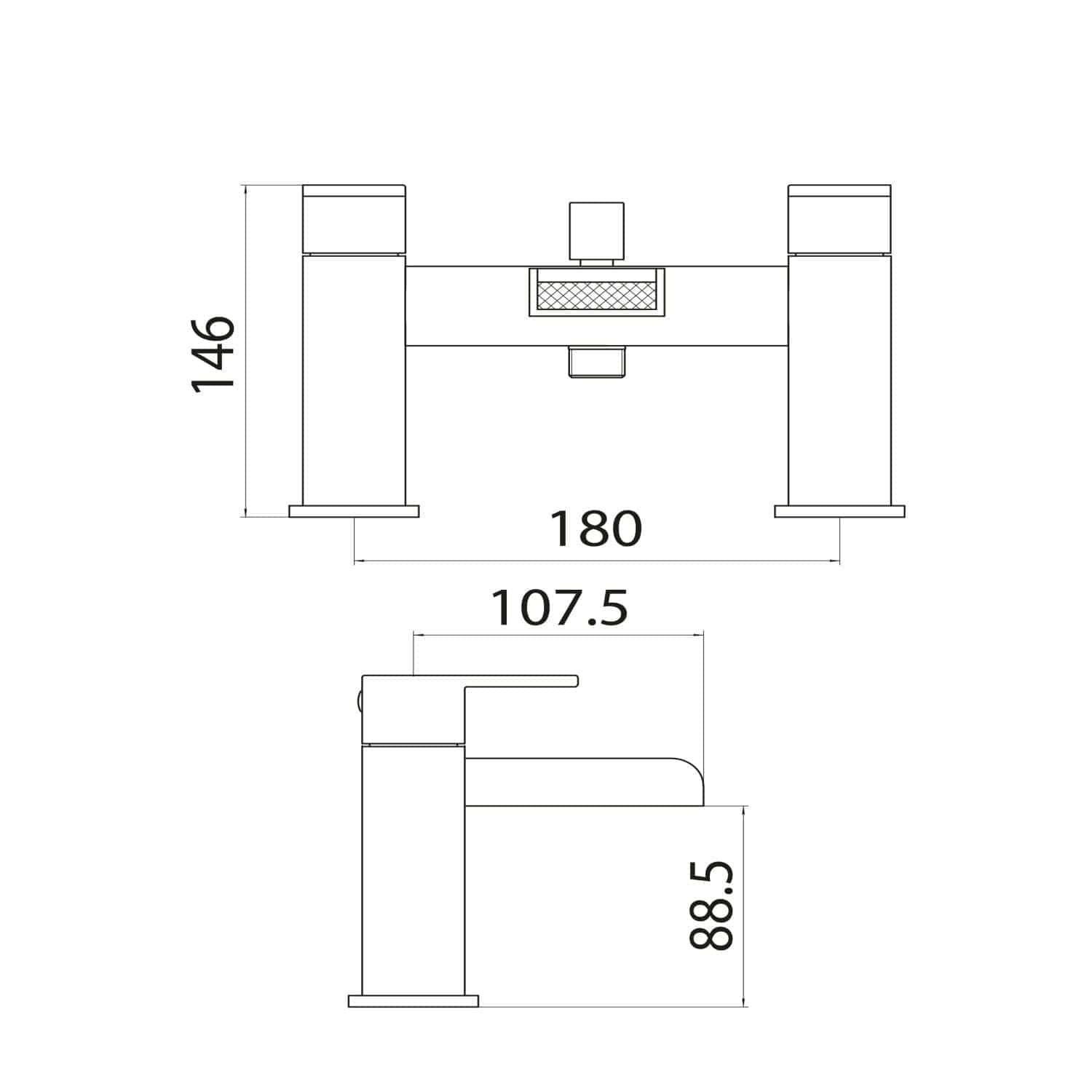 Modern bathroom tap with precise measurements, sleek design, and contemporary style. Perfect for upgrading your bathroom fixtures with a functional and stylish tap.