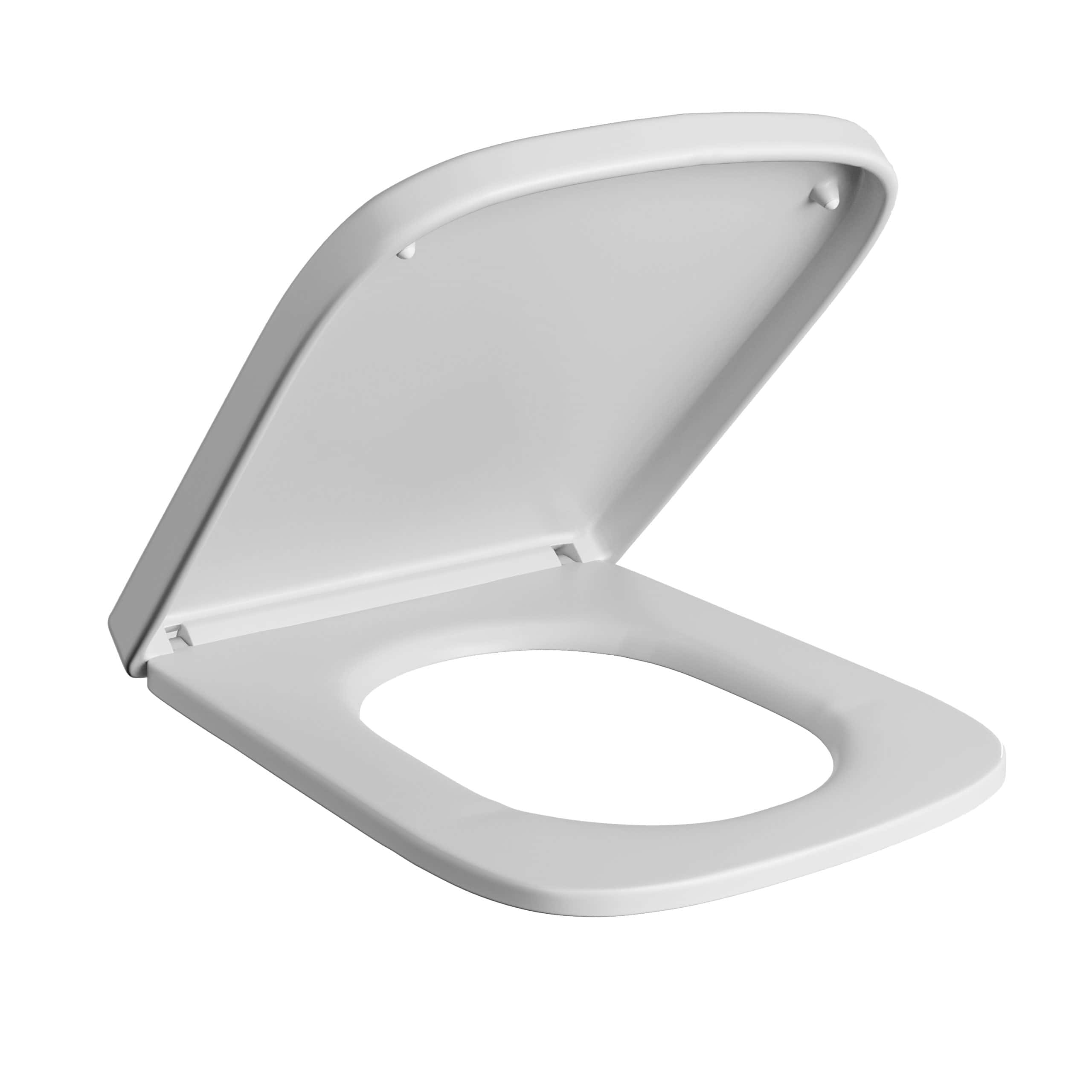 Undermount toilet seat and lid for modern bathroom bathrooms, white ceramic toilet fixture, hygienic and easy to clean. Perfect for upgrading your bathroom with Bubly Bathrooms' quality essentials.
