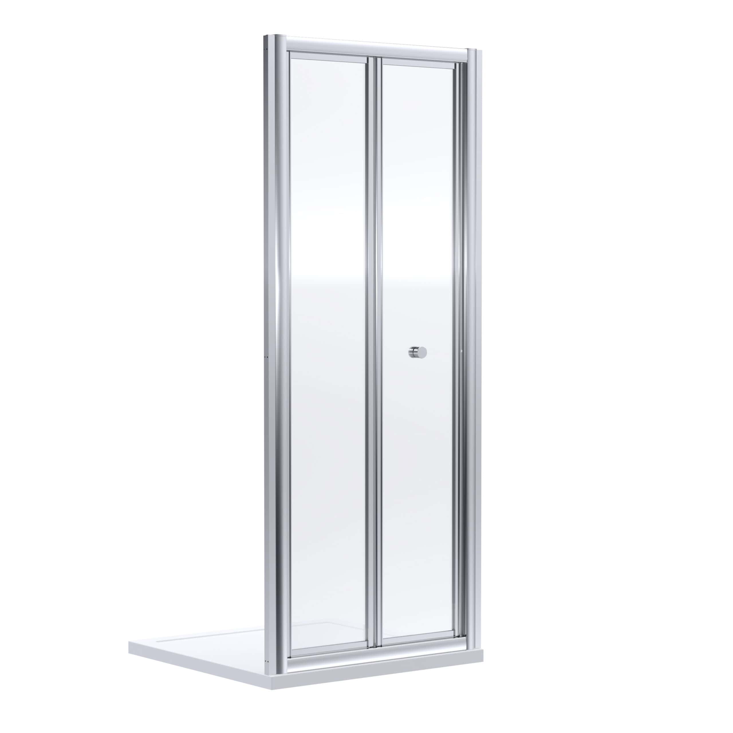 Shower enclosure with sliding glass doors and aluminium frame, ideal for modern bathroom renovations and space-saving shower cubicles.