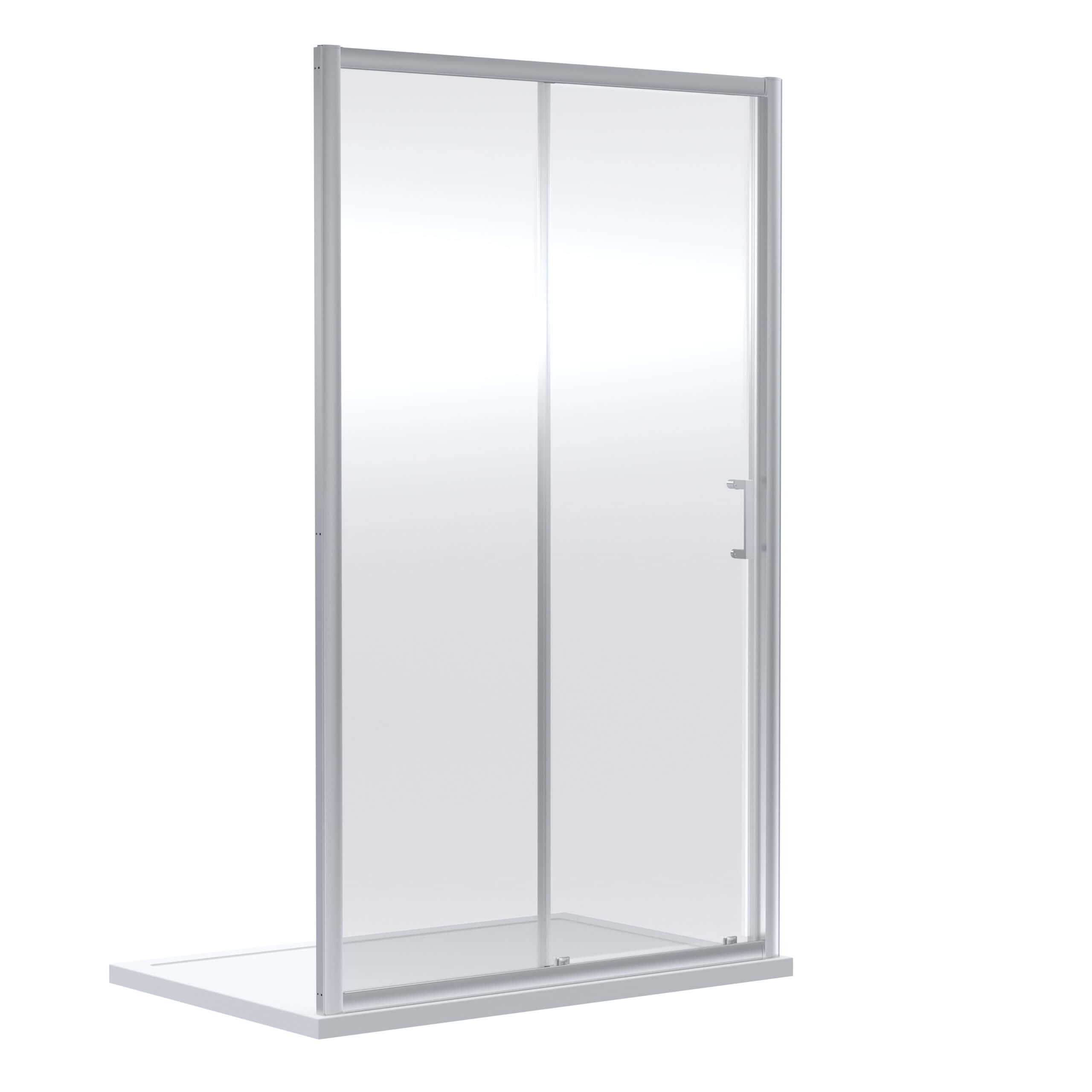 Bright white shower enclosure with sliding glass doors, ideal for modern bathroom refurbishment and waterproofing, featuring durable aluminium frames and sleek design.