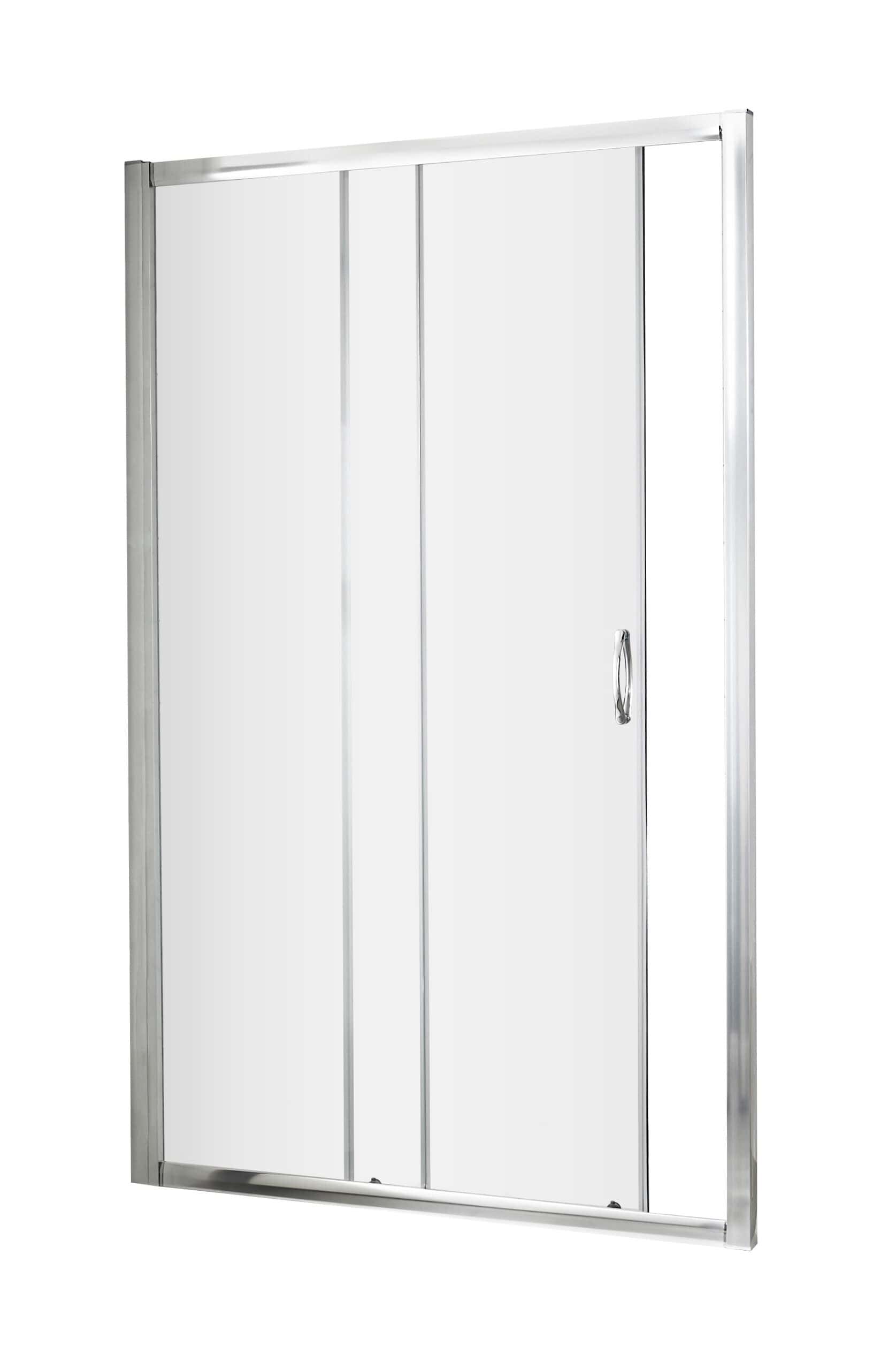 Bright aluminium framed shower enclosure with sliding glass doors for modern bathroom renovations. Suitable for small and large shower spaces, provides a sleek, waterproof enclosure.