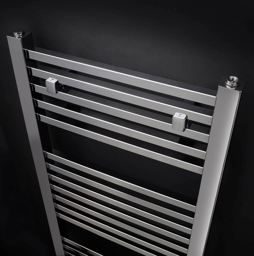 Aluminium towel radiator with modern design for bathrooms, heated towel rail, stylish and functional bathroom heating solution.