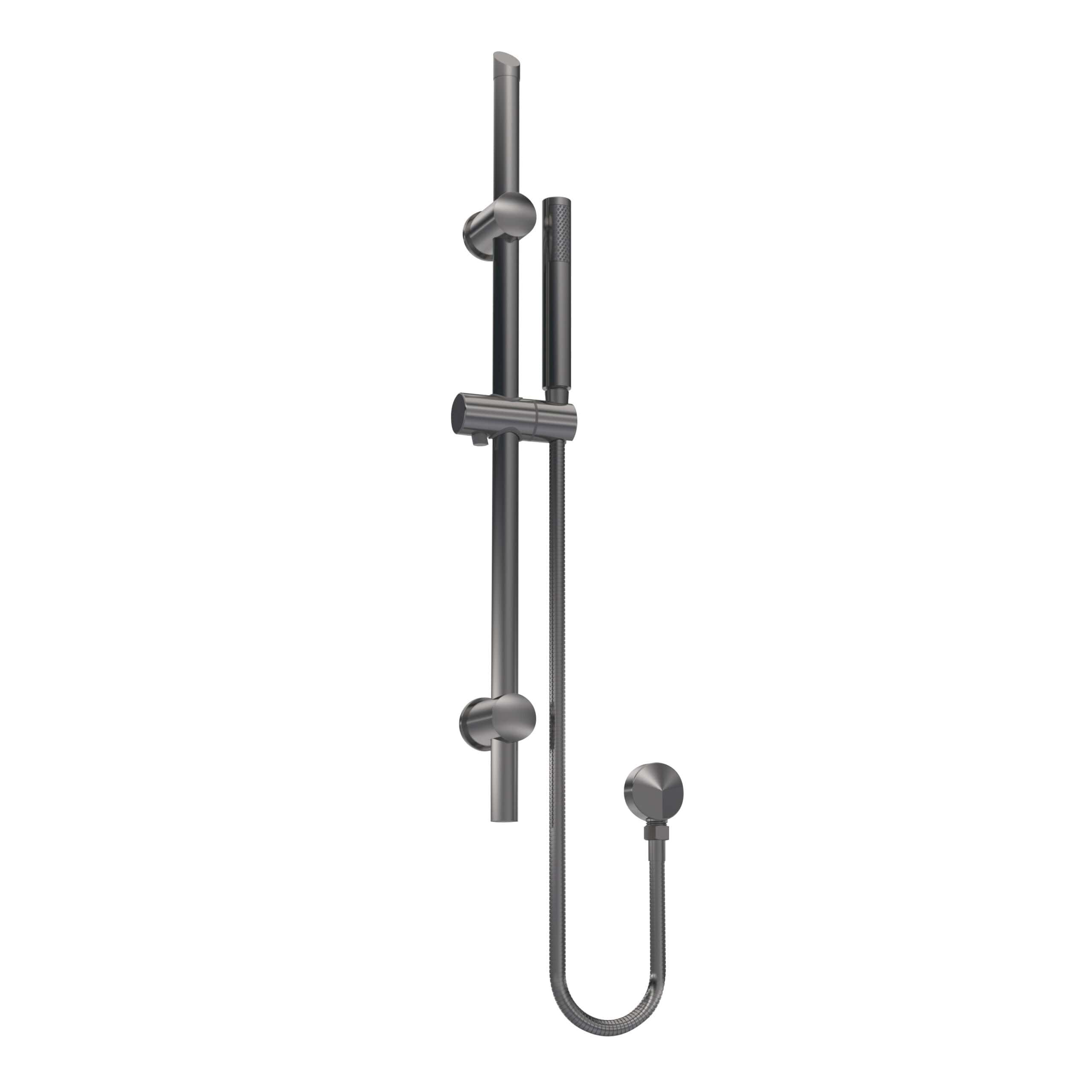 Sleek modern shower system with adjustable handheld showerhead and thermostatic mixer for luxury bathroom renovation. Perfect for stylish and functional bathroom design.