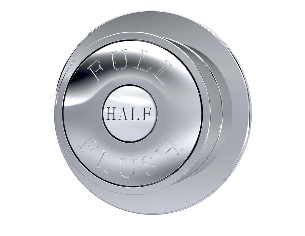 Shower drain cover with "Full", "Half", "Fun" engraved, chrome finish bathroom accessory, modern plumbing hardware for stylish bathroom decor.