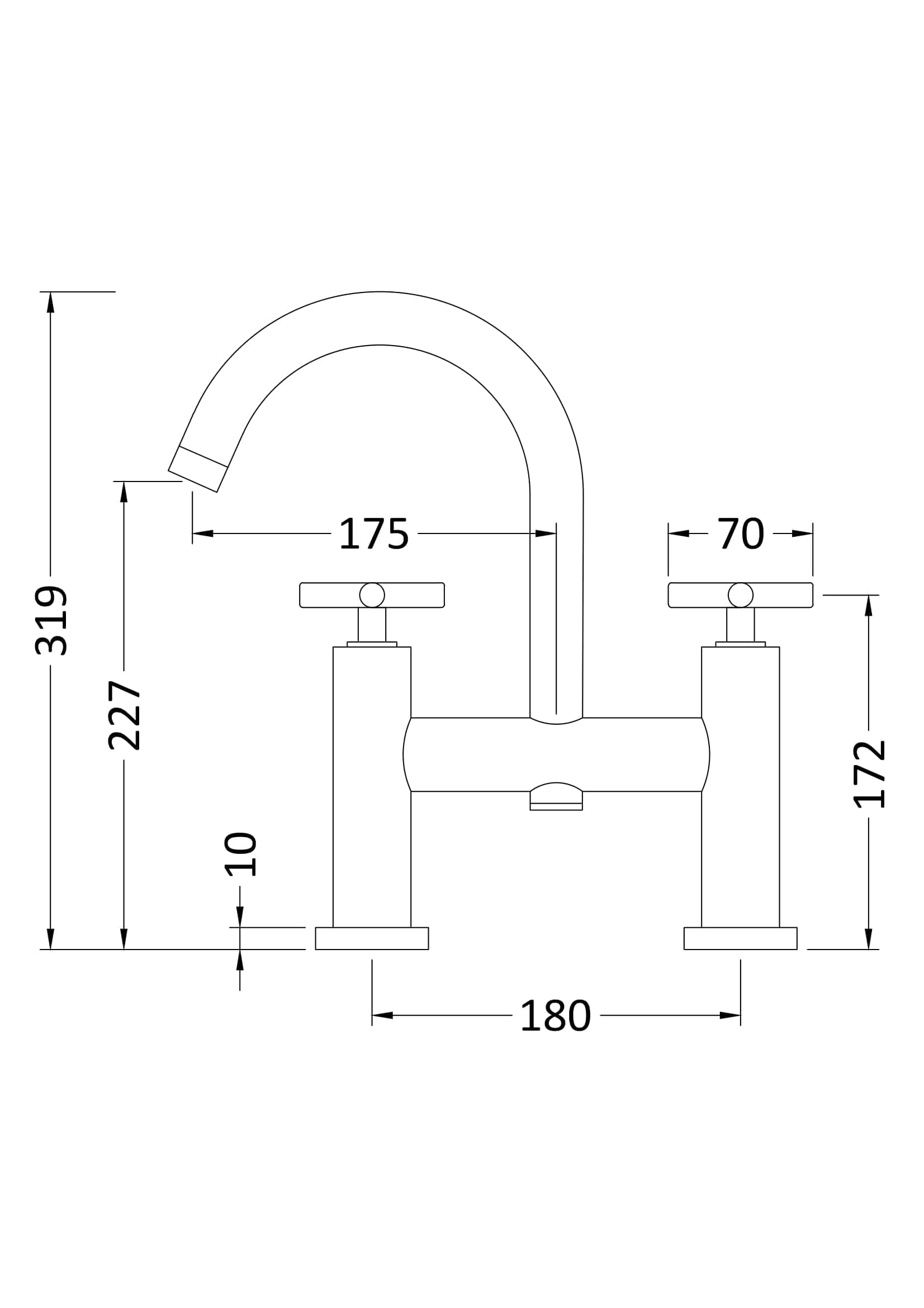 High-quality modern kitchen tap with sleek design and easy-to-use handles, ideal for contemporary bathrooms and kitchens, offering durability and style for everyday use.