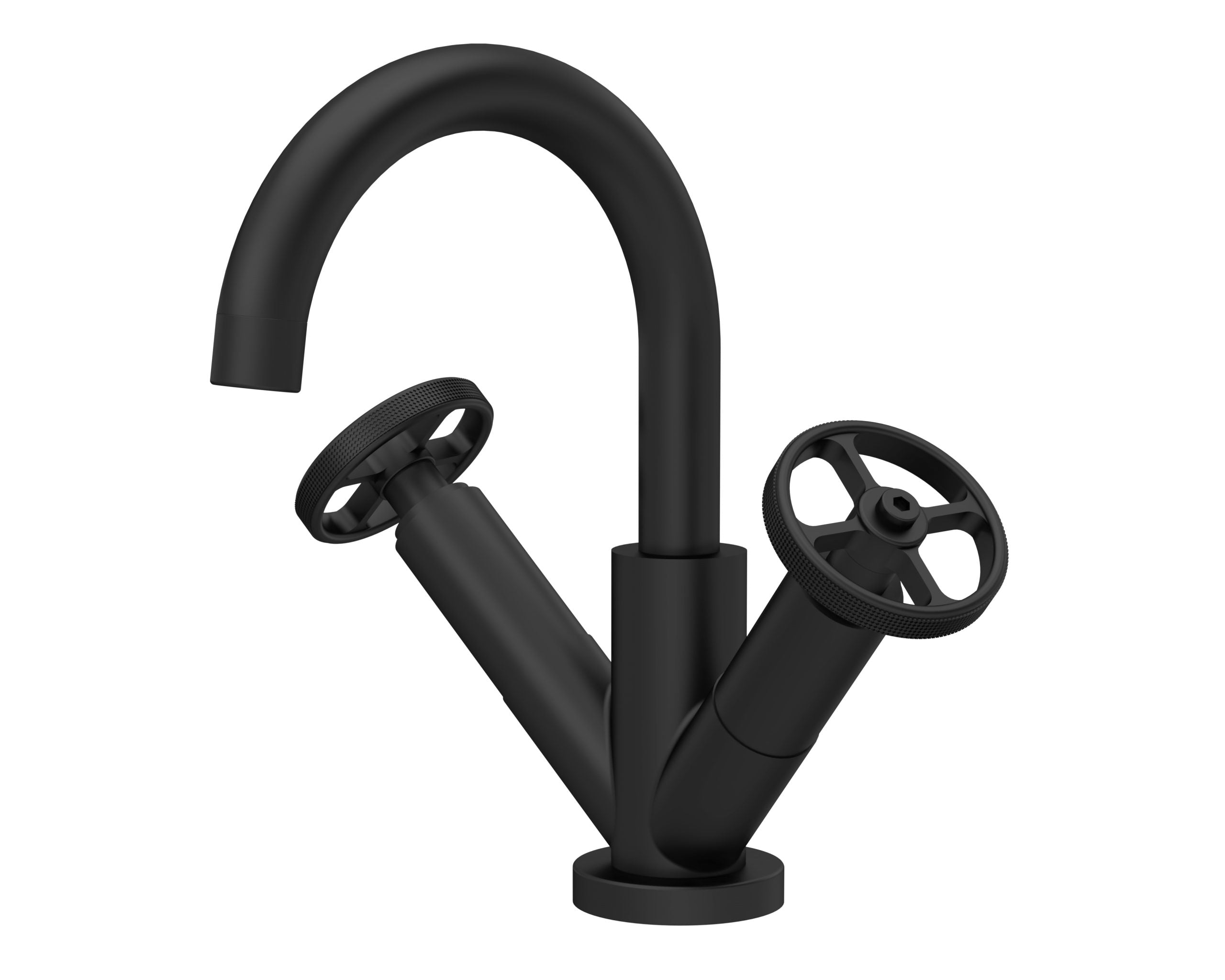 Sleek black kitchen tap with dual handles and modern design for stylish bathrooms and kitchens. Perfect for contemporary Bubly bathrooms with premium quality fixtures.