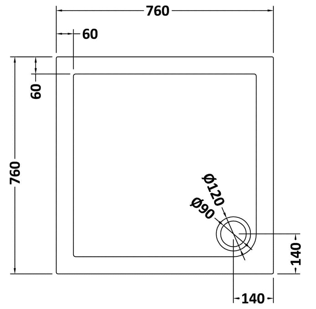 High-quality modern bathroom design with precise measurements and installation details for custom shower trays. Perfect for bathroom renovation projects.