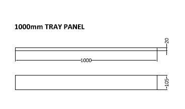 Modern 1000mm bathroom tray panel in white, designed for luxury shower enclosures, easy installation, and durable waterproof protection for a stylish bathroom upgrade.