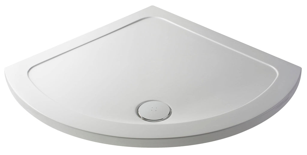 Modern white bathroom wash basin with sleek curved design and central chrome drain. Perfect for contemporary bathroom suites, combining style and functionality.