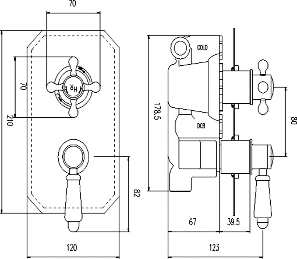 Elegant bathroom faucet design with detailed technical drawing for precise installation and modern bathroom renovation. Perfect for enhancing functionality and style in any space.