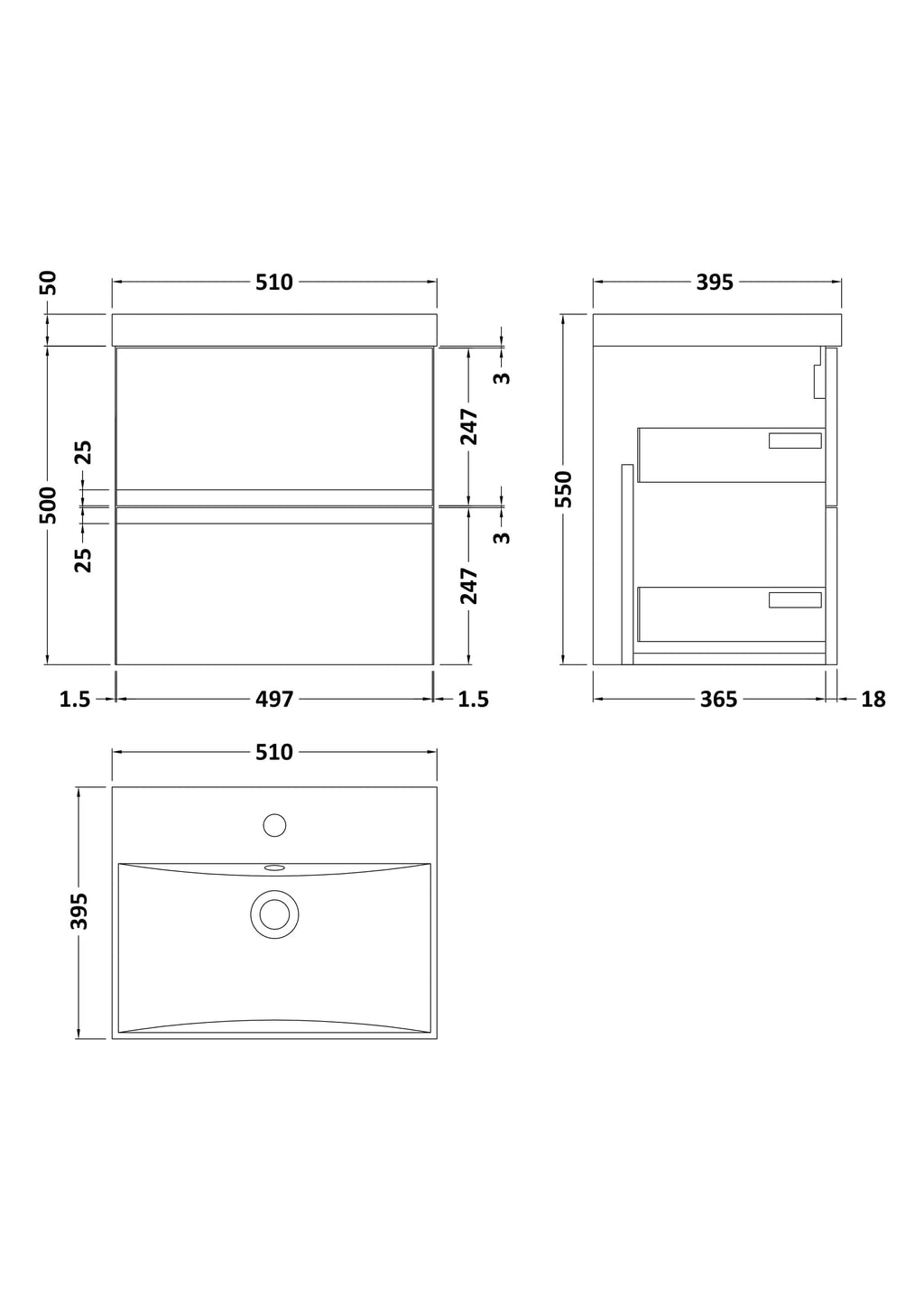 Versatile bathroom vanity unit with drawers and modern design, ideal for contemporary bathrooms, featuring precise measurements for seamless installation.