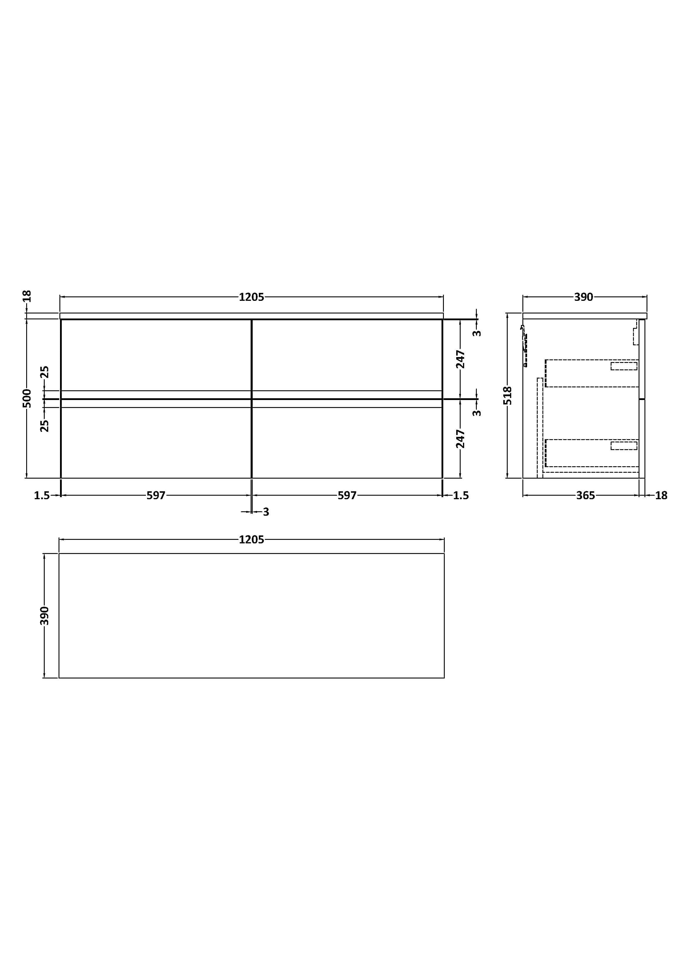Modern bathroom storage cabinet with sleek design, detailed technical drawings, and dimensions for optimal space planning in Bubly Bathrooms.
