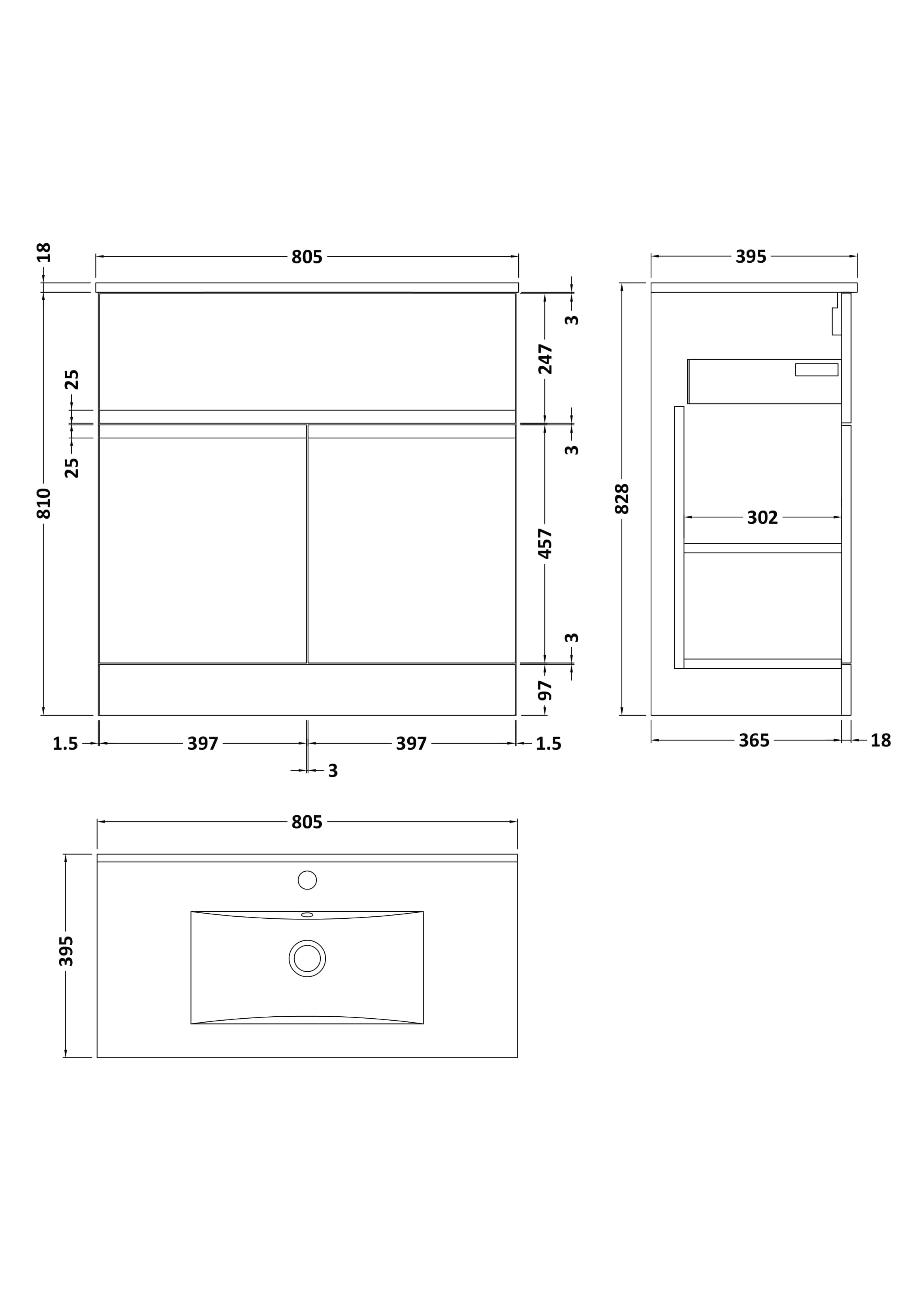 Sleek modern bathroom vanity unit with integrated sink, perfect for contemporary Bubly bathrooms with storage and clean design.