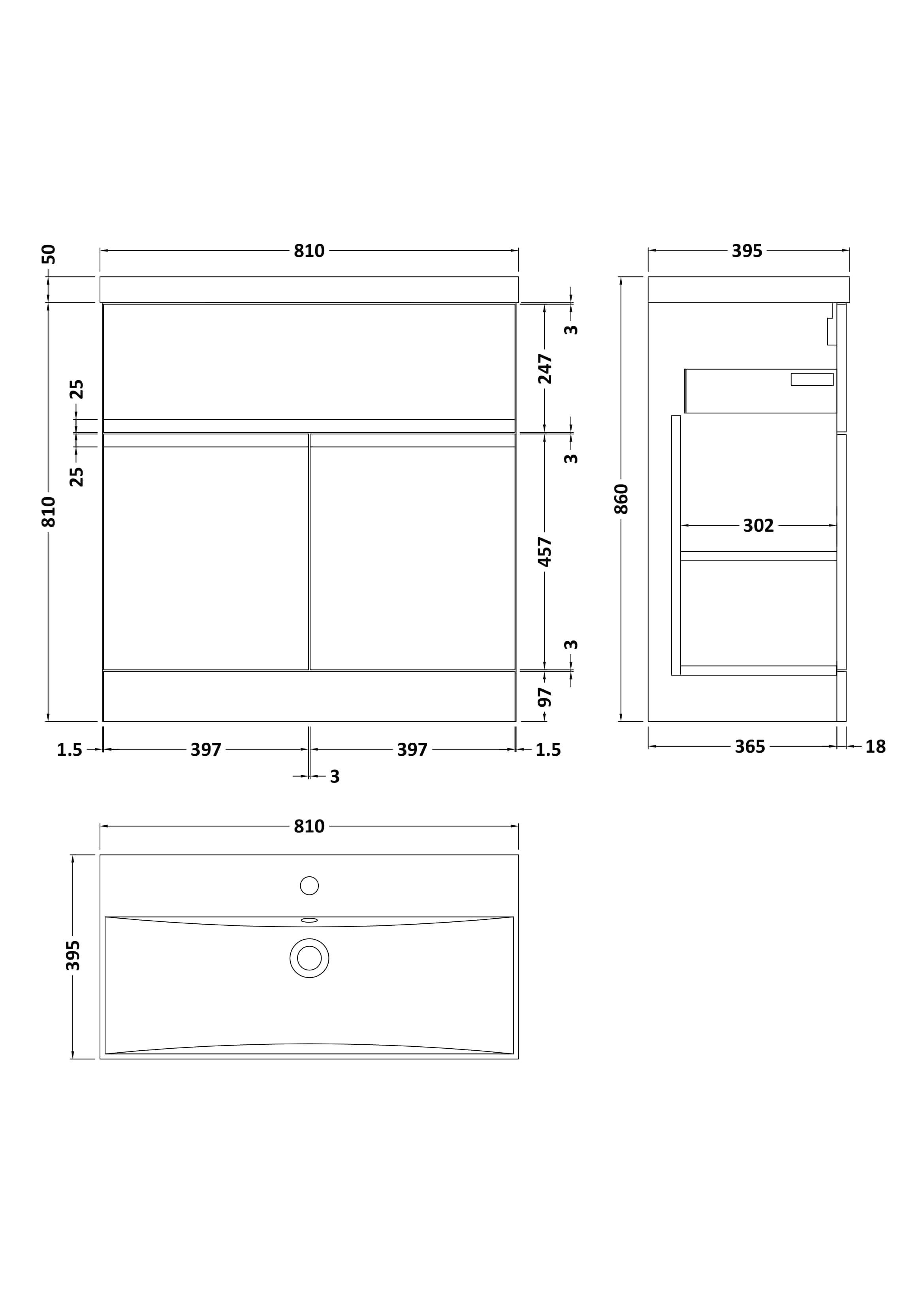 Elegant modern bathroom vanity unit with sleek storage solutions, perfect for contemporary bathrooms. Features precise measurements for custom installation, blending functionality and style.