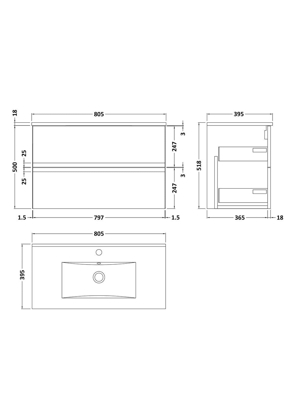 Sleek modern bathroom vanity unit with integrated sink, designed for stylish Bubly bathrooms, featuring ample storage, clean lines, and luxury finish. Perfect for contemporary bathroom interiors.