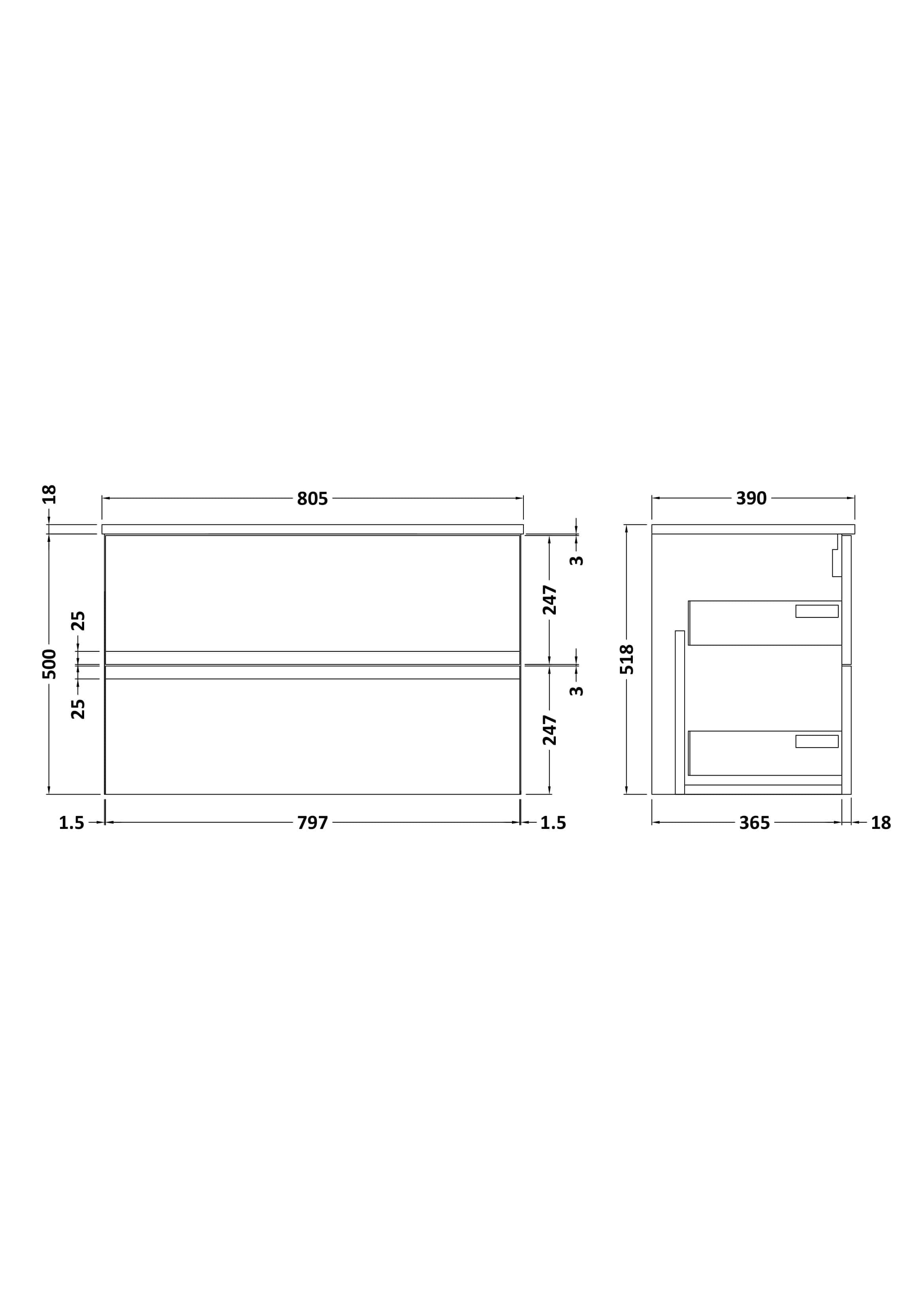 Innovative bathroom vanity unit with ample storage, sleek design, perfect for modern bathrooms, featuring detailed measurements for custom installation, ideal for enhancing your Bubly bathroom.