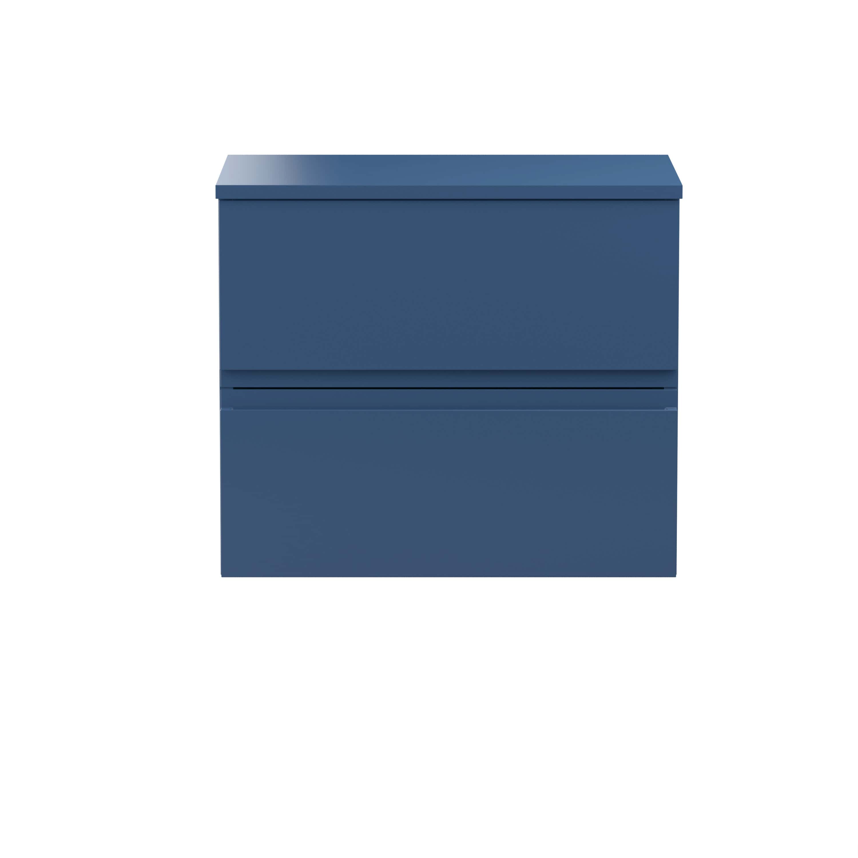 Sleek navy blue bathroom storage cabinet with modern minimalist design. Ideal for organising bathroom essentials with ample space and a smooth finish. Perfect for contemporary bathroom decor.