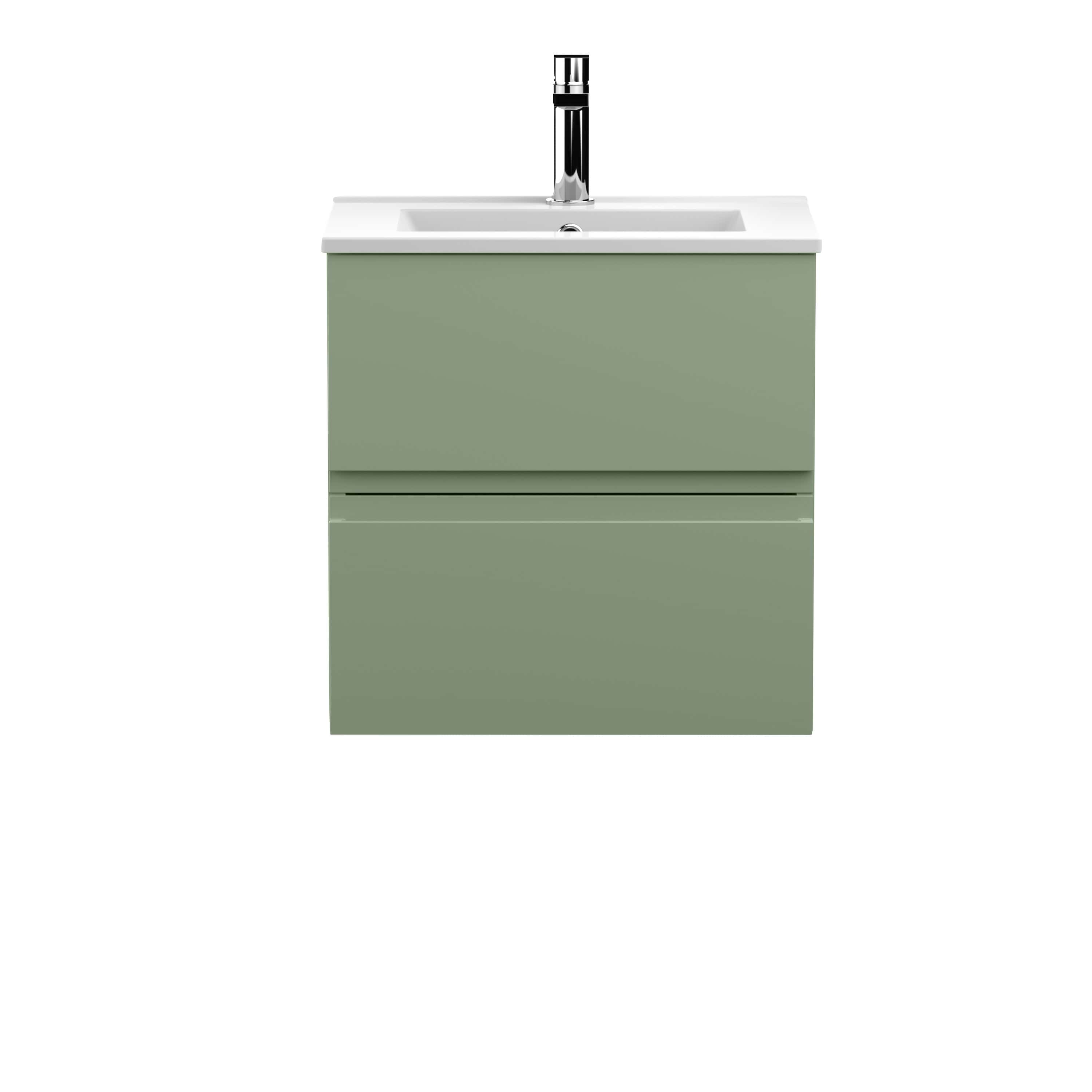 Sleek green bathroom vanity with built-in sink and modern chrome tap, ideal for contemporary bathrooms and washrooms. Perfect for adding functionality and style to your bathroom space.