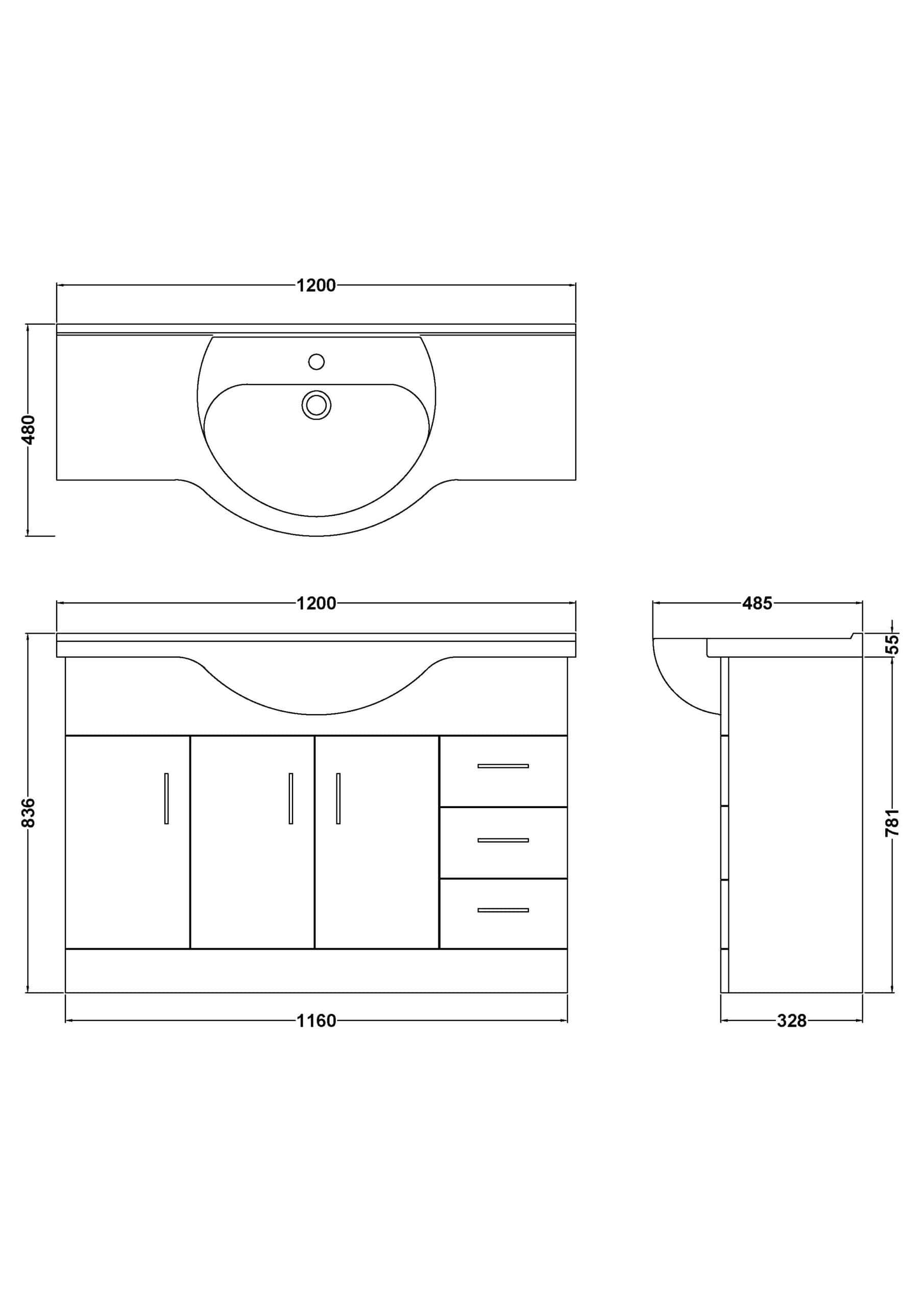 Sleek modern bathroom vanity with integrated sink, premium storage cabinets, and drawers, designed for optimal space utilisation and style in Bubly Bathrooms.