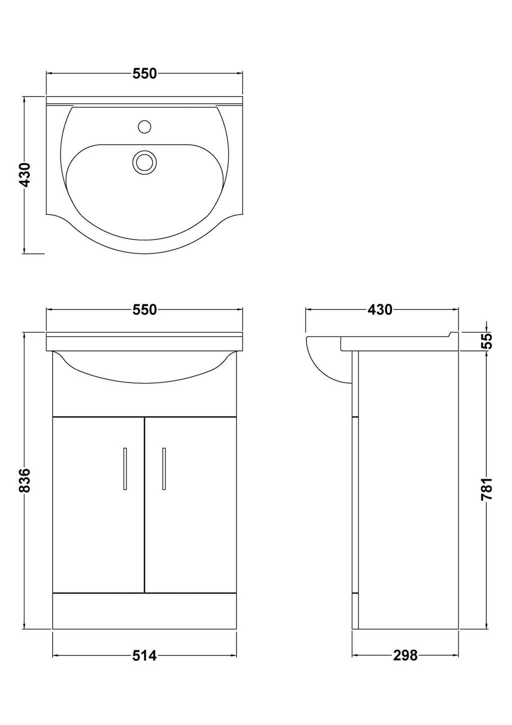 Sleek bathroom vanity with sink, modern design, ample storage, and precise measurements ideal for contemporary bathrooms. Perfect for functional and stylish bathroom remodels.