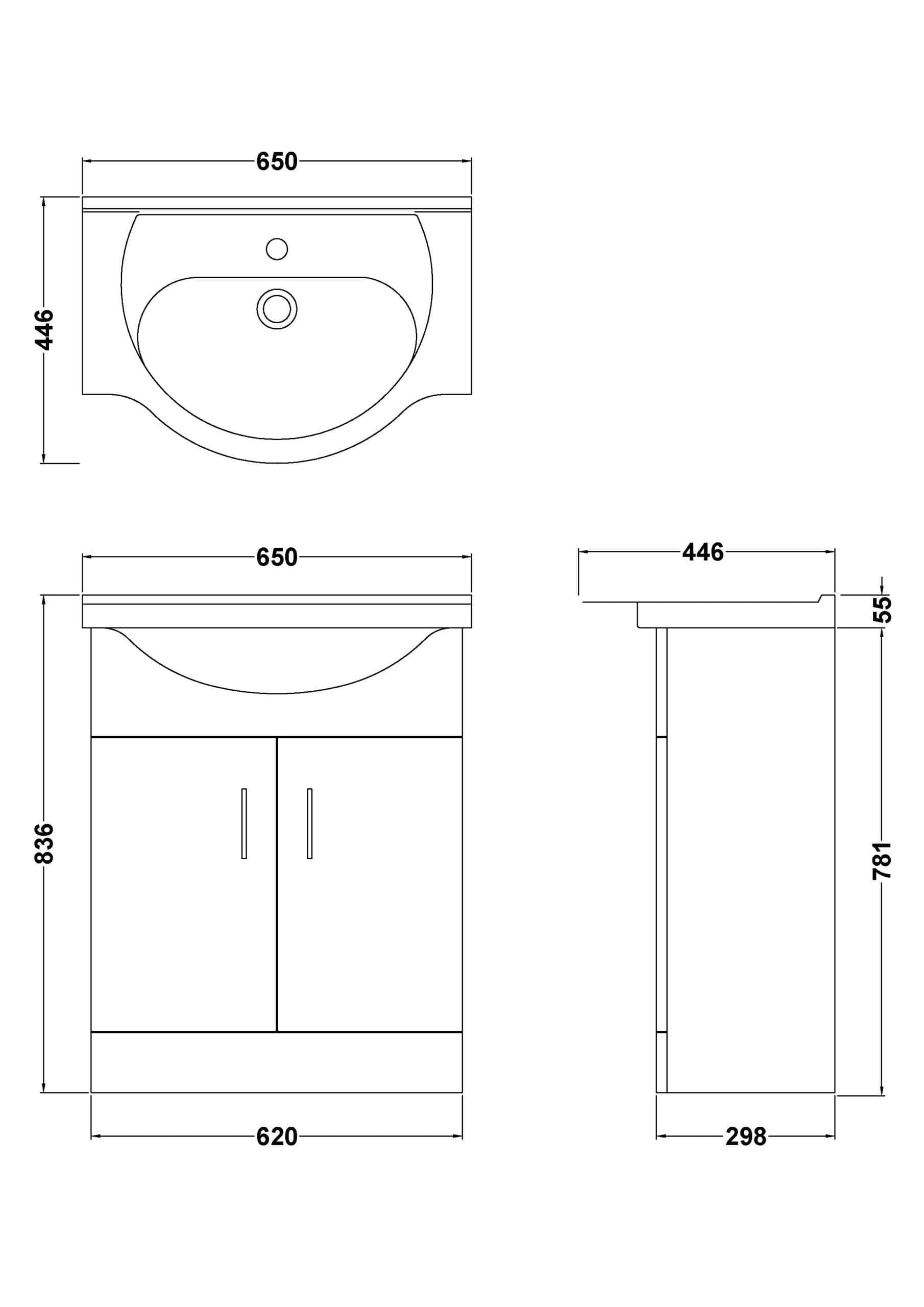 Sleek bathroom vanity unit with integrated sink, perfect for modern Bubly bathrooms, featuring ample storage and contemporary design.