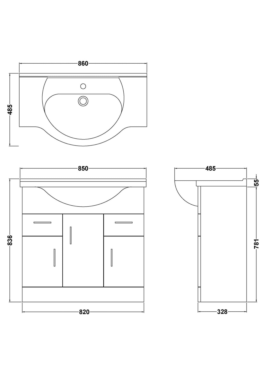 Elegant bathroom vanity unit with integrated sink, modern design, ample storage, and durable materials, perfect for contemporary bathroom decor.