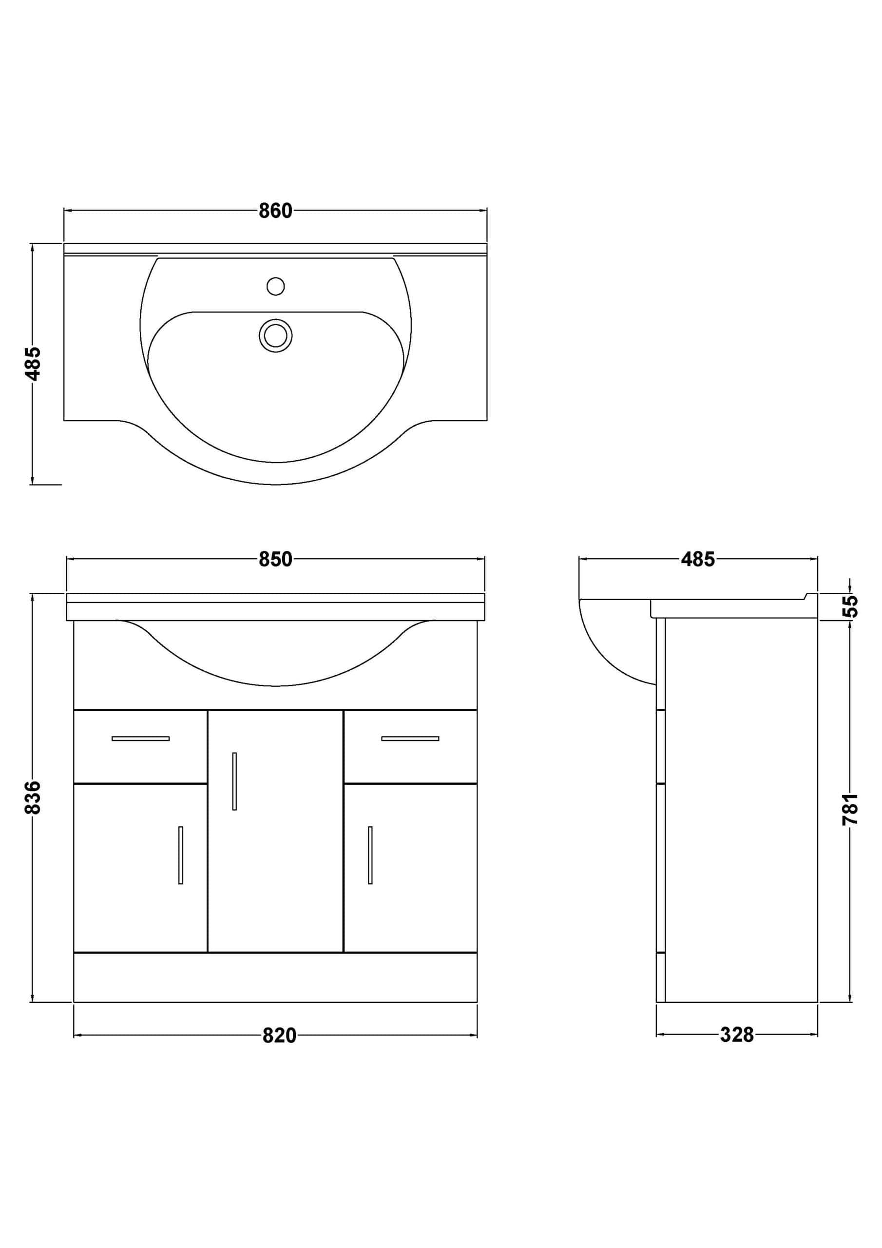 Elegant bathroom vanity unit with integrated sink, modern design, ample storage, and durable materials, perfect for contemporary bathroom decor.