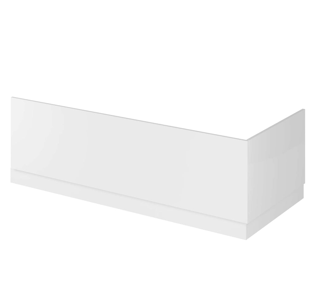 Modern white bathroom bath panel for sleek bathroom renovation and design. Perfect for concealing under-bath cavities, made from high-quality materials for durability and style.