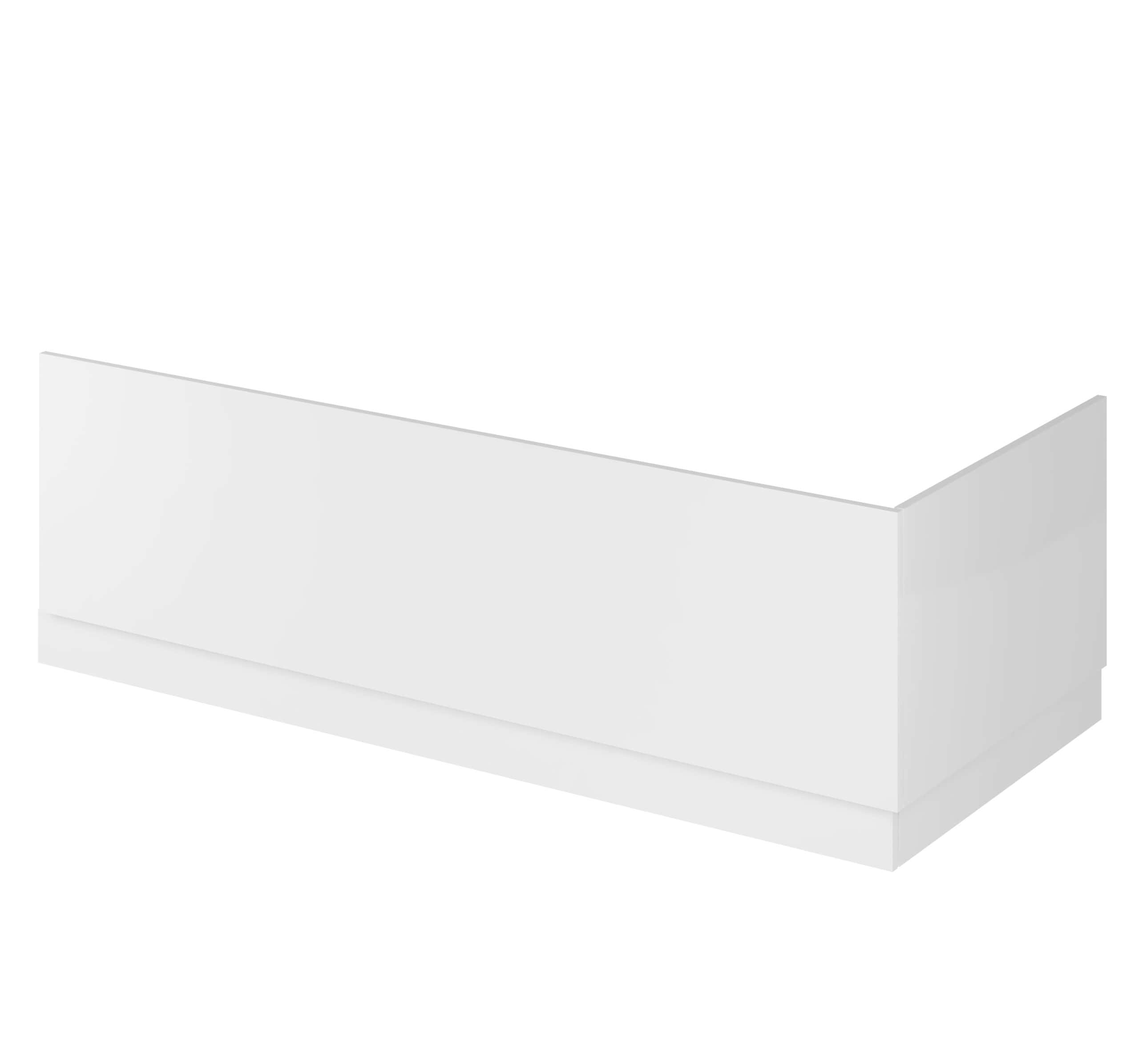 Modern white bathroom bath panel for sleek bathroom renovation and design. Perfect for concealing under-bath cavities, made from high-quality materials for durability and style.