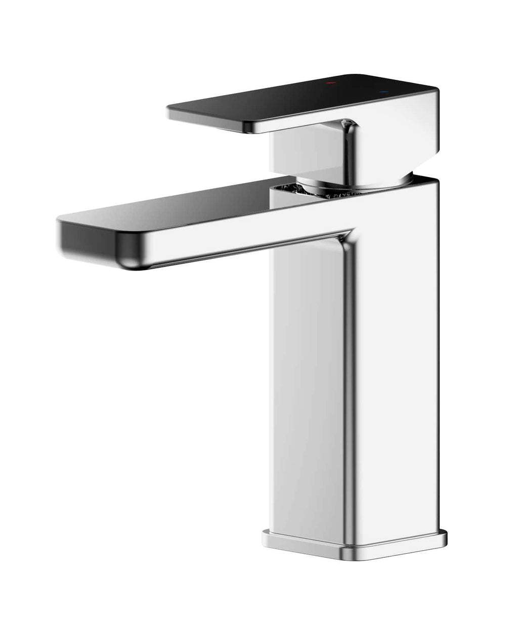 Sleek modern chrome bathroom tap with a minimalist design, ideal for contemporary bathrooms and under-counter installation, providing stylish and functional water flow control.
