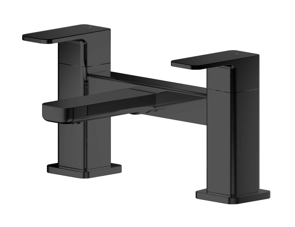 Sleek black bathroom mixer tap with modern design, perfect for contemporary bathrooms and enhancing bathroom aesthetics.