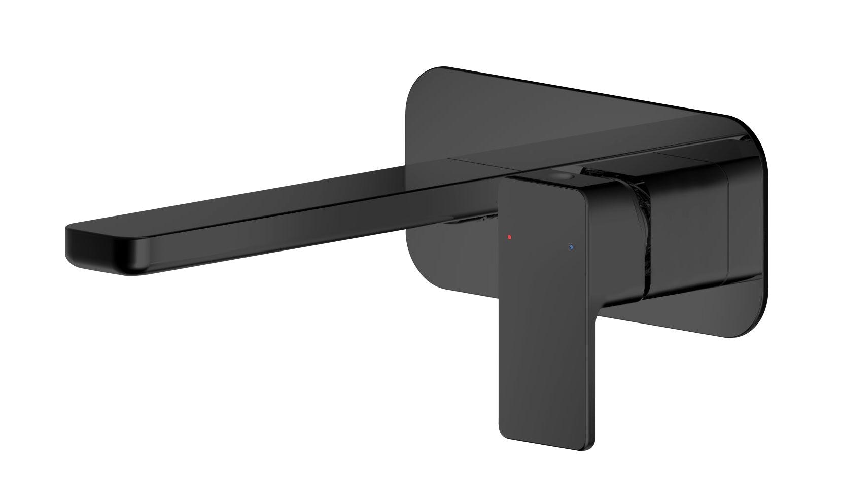 Sleek black modern bathroom tap with digital temperature control, designed by Bubly Bathrooms for contemporary bathroom aesthetics.