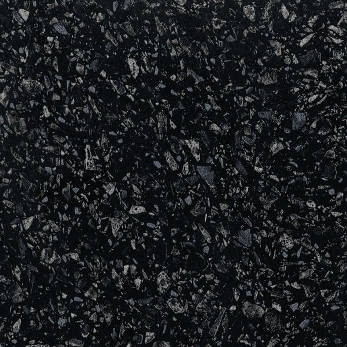 Polished black granite bathroom countertop surface with a natural stone pattern, ideal for modern bathroom vanity designs. Perfectly durable and stylish for bathroom renovations.