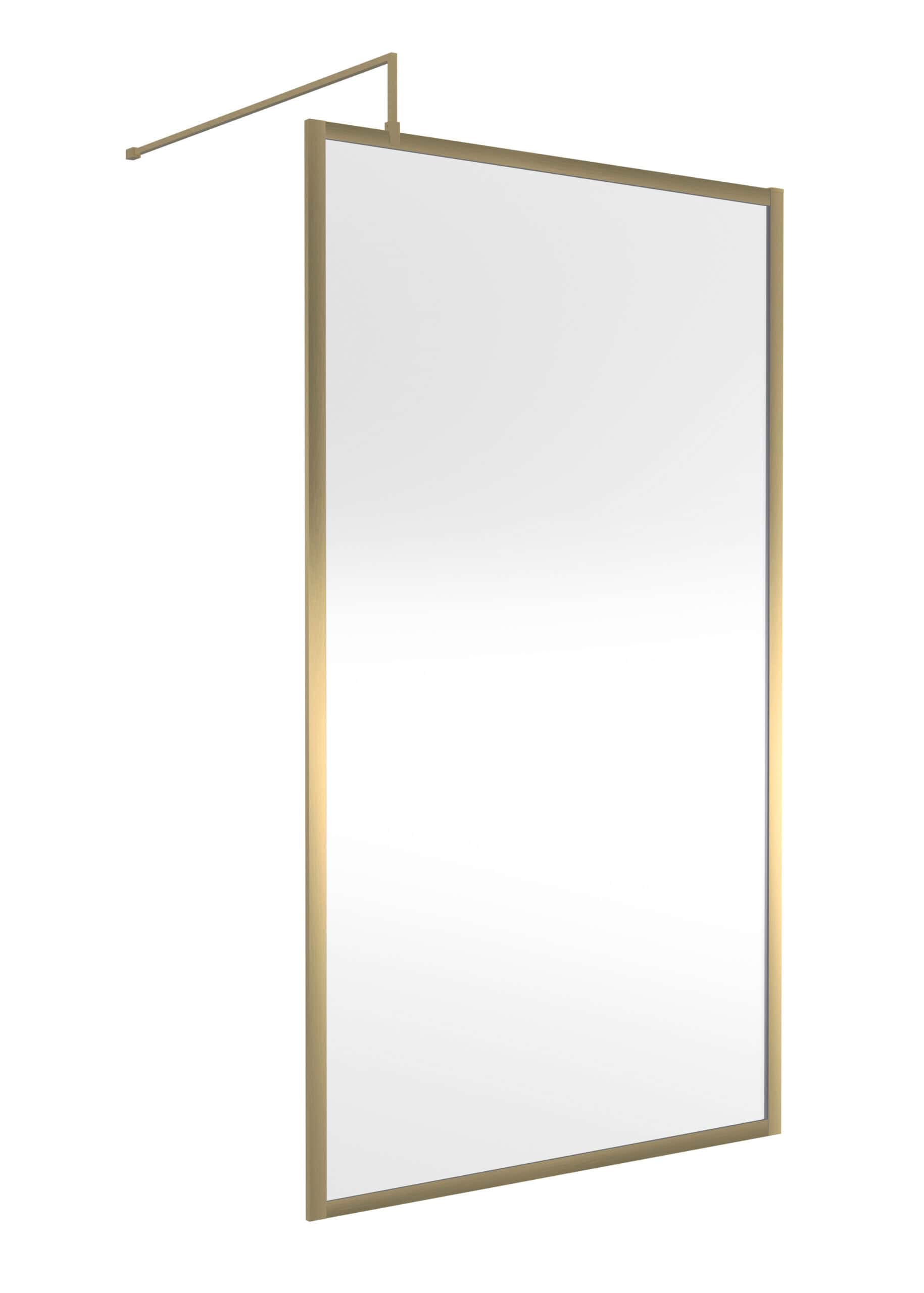 Sleek gold-framed bathroom mirror with built-in lighting, ideal for bathrooms, vanity areas, and modern interior design. Enhances space with stylish and functional aesthetics.